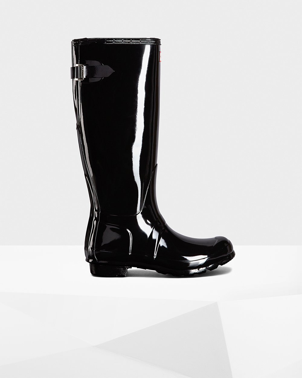 Botas De Altas Original Back Adjustable Gloss Hunter Mujer - Negros - 962170BIY